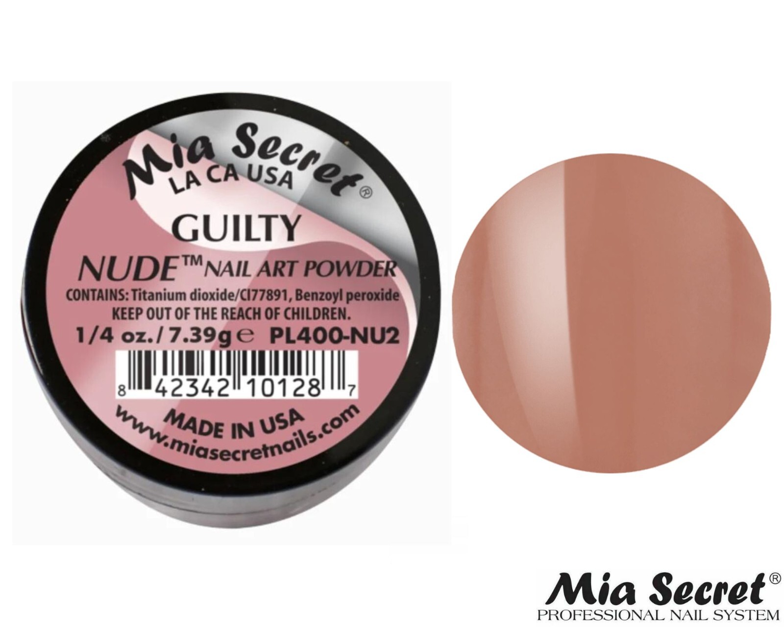 Mia Secret Nail Art Powder Nude Collection – 1/4 oz. (GUILTY)