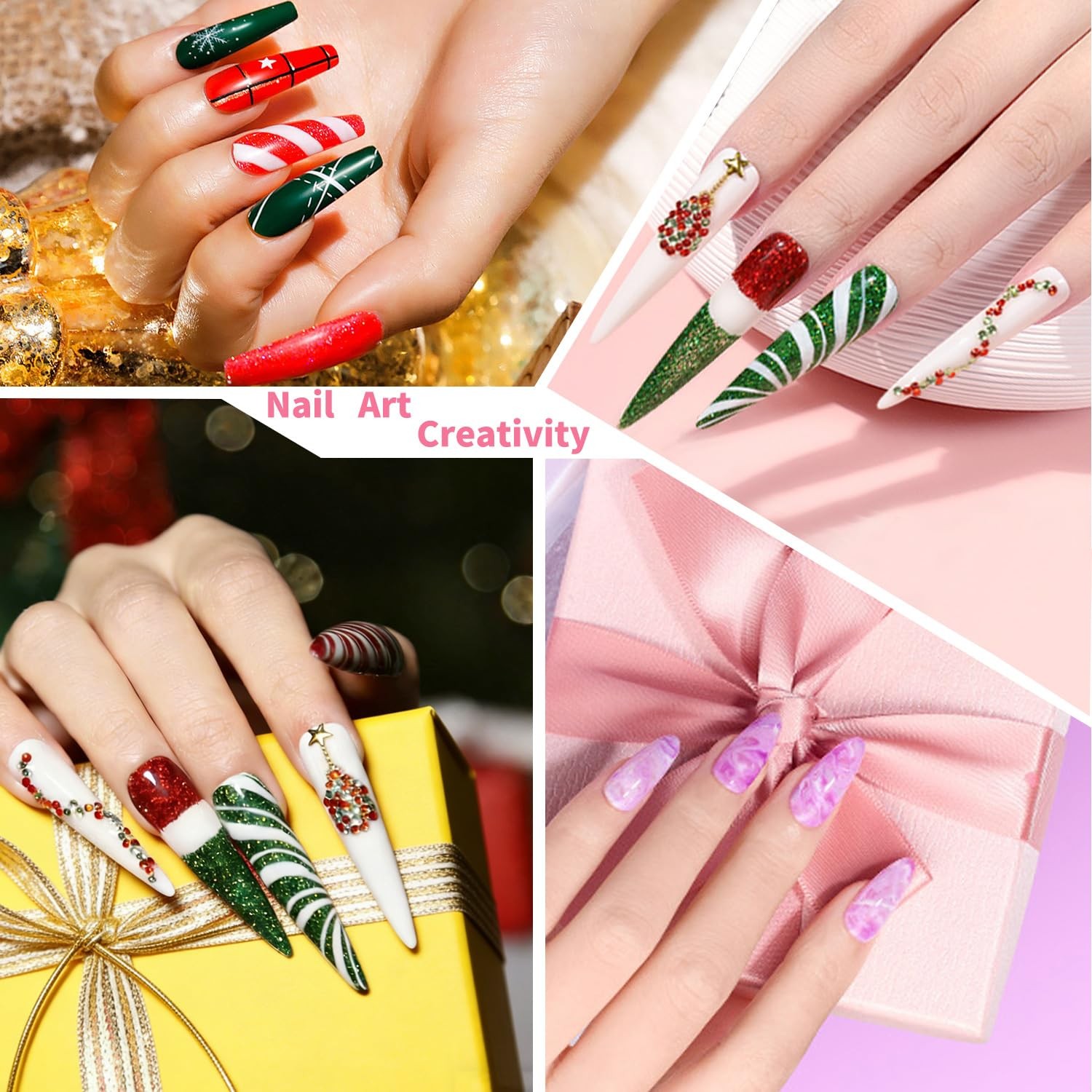 Juego de pinceles de uñas de doble punta para esculpir uñas, color negro y rosa.