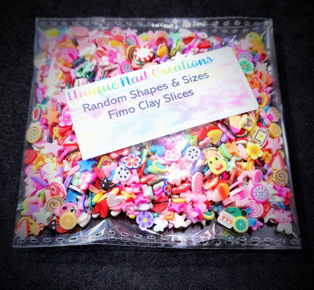 2000pcs/Multi Colors Clay Cute Diy Soft Mixed Nail Art Slime Diy Charms Nail