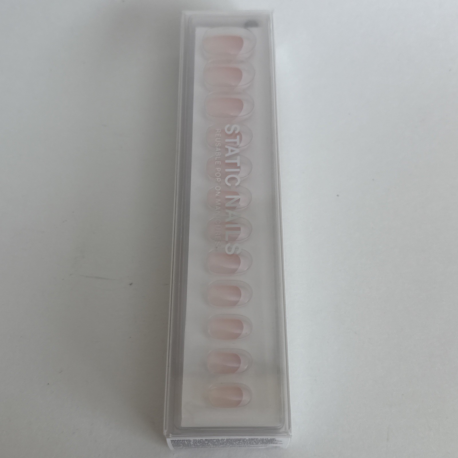STATIC NAILS Reusable Pop-On Manicures In HOLO FRENCH ROUND