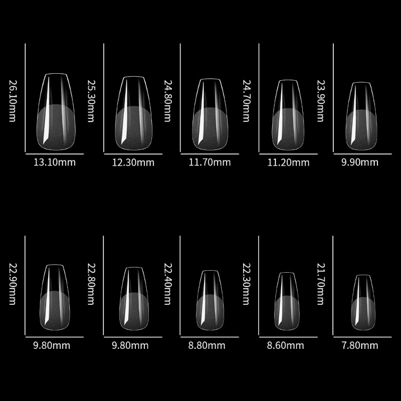 Half Cover Fake Nail Half Matte Full Cover False Nail Tips Press on Nail
