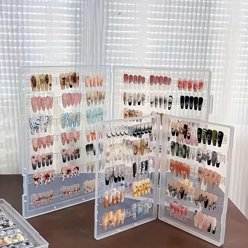 240 Pieces of Nail Art Random Combination Set, Reusable Fake Nail Patch Nail Art
