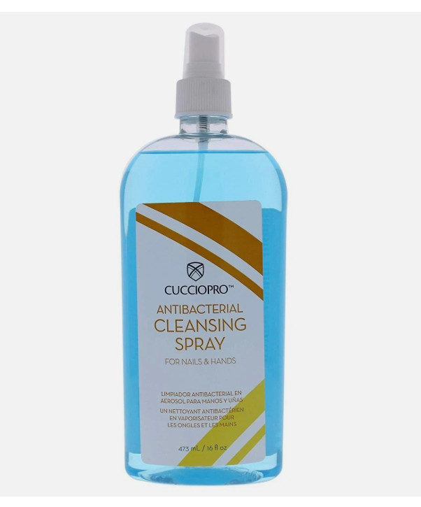 Cuccio Pro Antibacterial Cleansing Spray For Nails & Hands – 16 Fl.oz (473 ml)