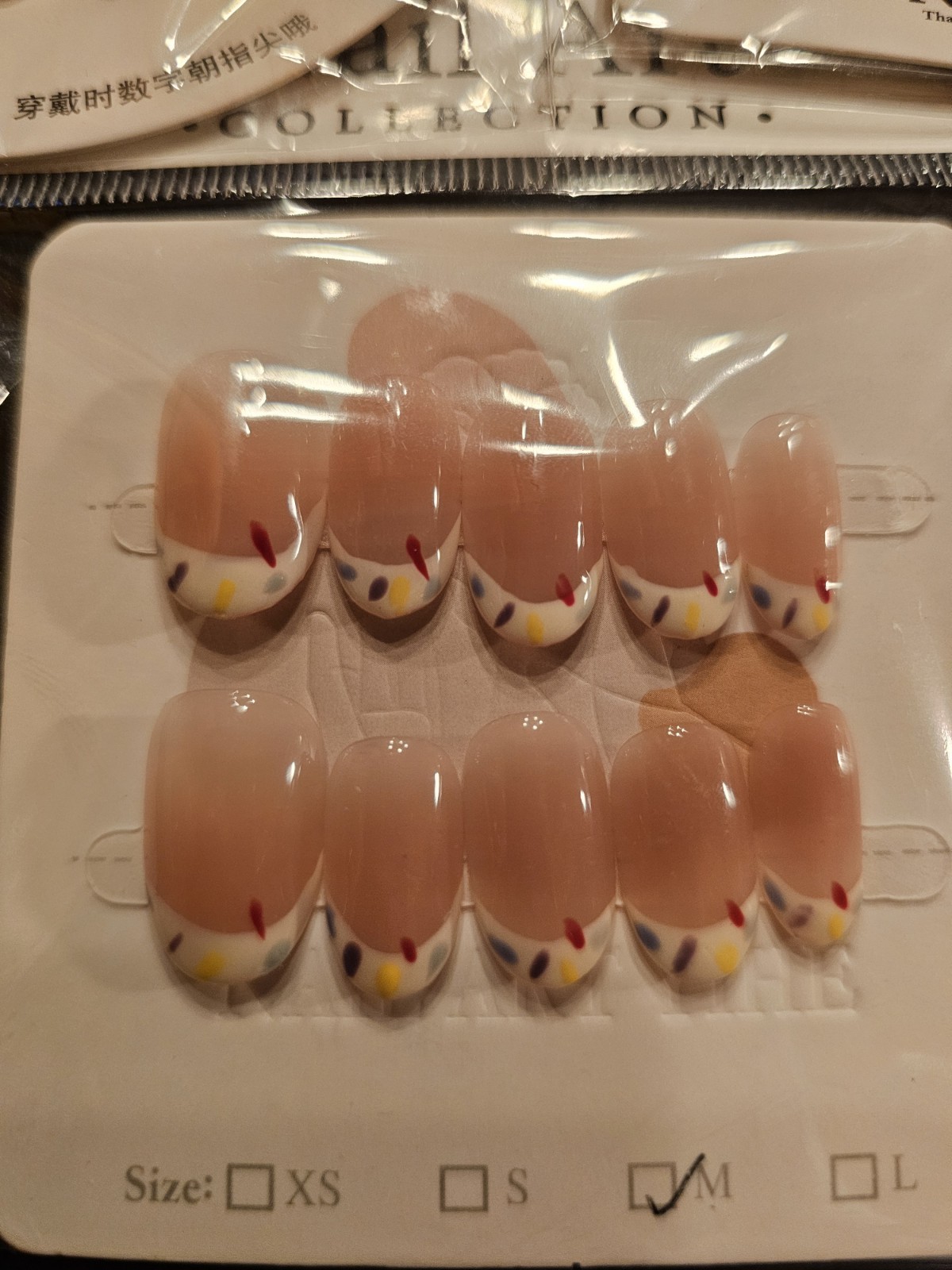 Size Medium – Medium Length Press-On Nails with Sticky Tabs Included. New In Box