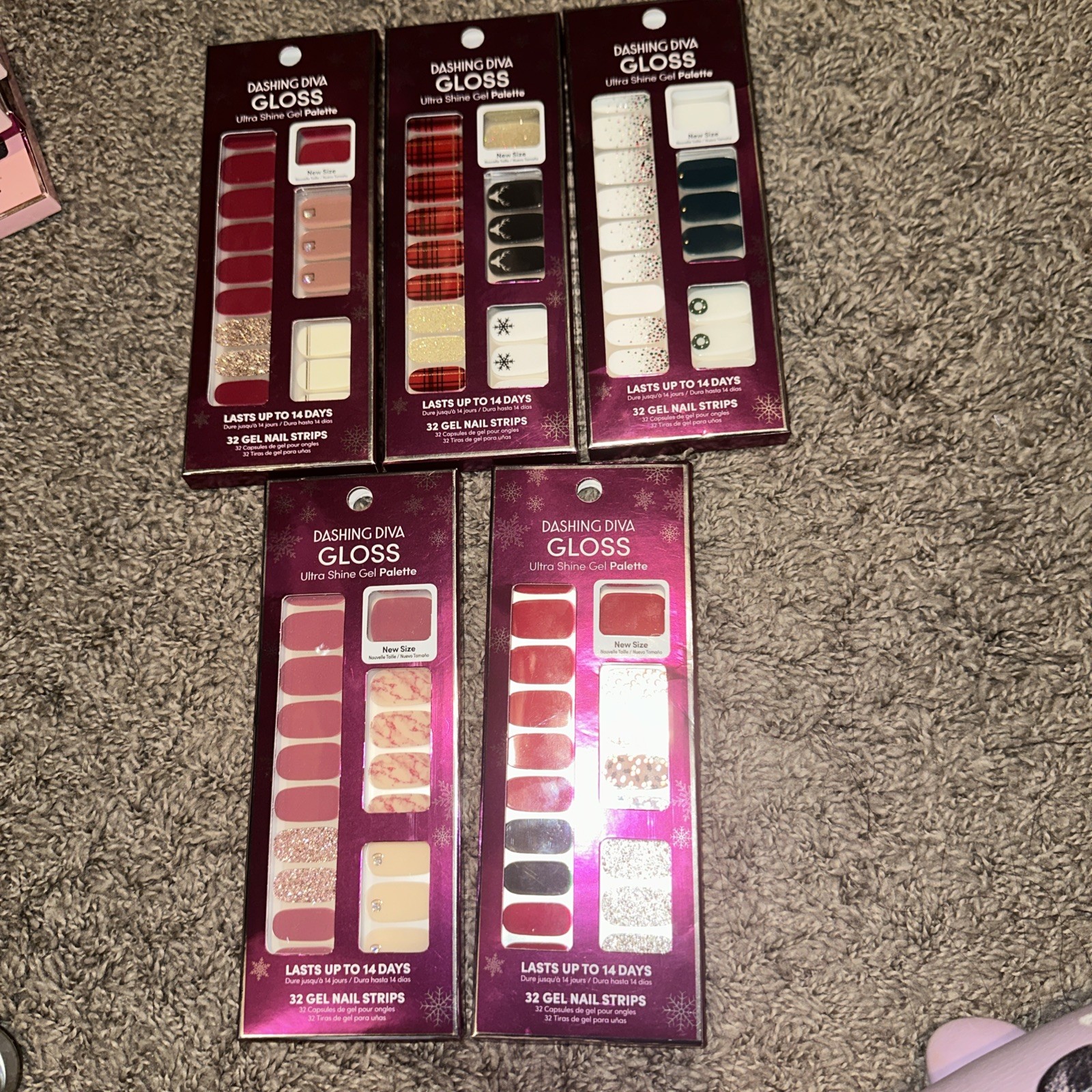 Dashing Diva 32 Gel Ultra Shine Gel Palette Pack Of 5 Holiday Special Brand New