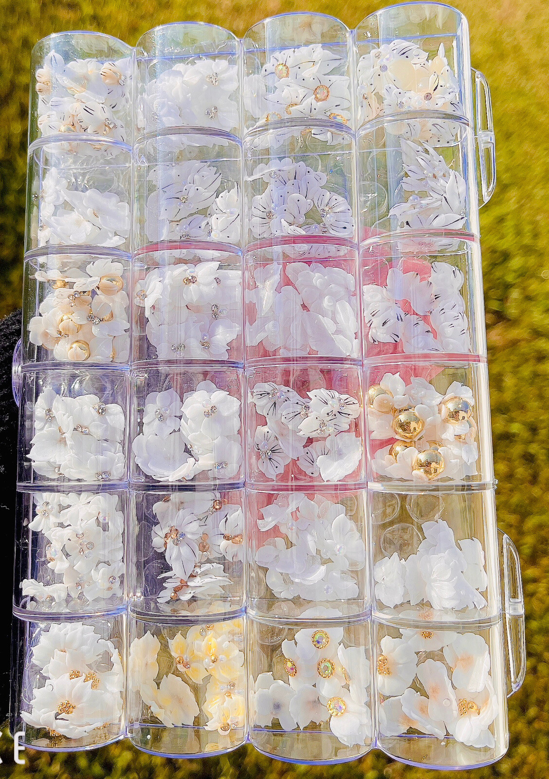 Set 240pcs handmade 3D Nail Flowers – Acrylic Nail Flowers – 3D Flower Nails art