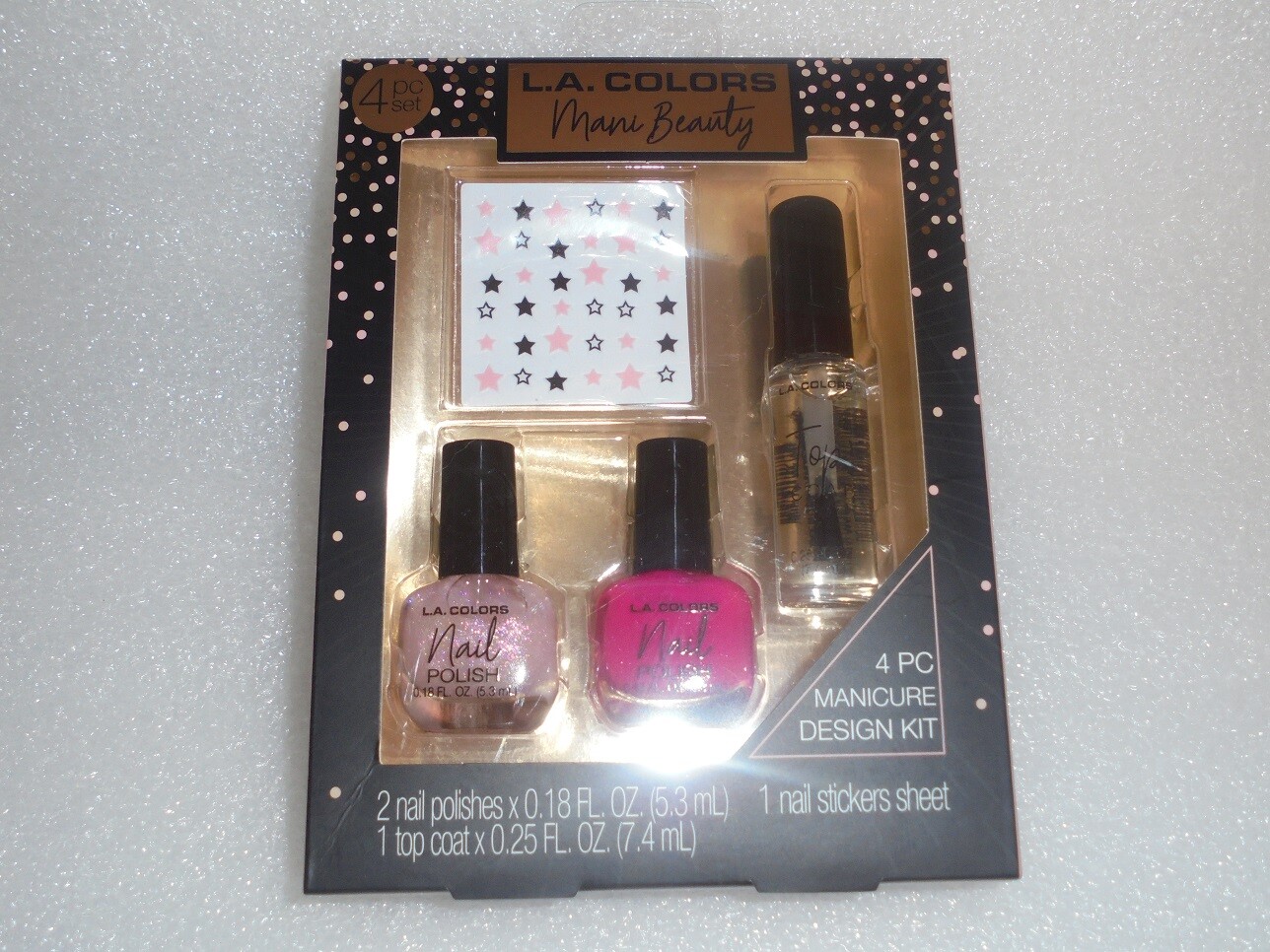 L.A. COLORS (4) PIECE MANICURE SET DESIGN KIT! NEW! MFG. SEALED! SALE!