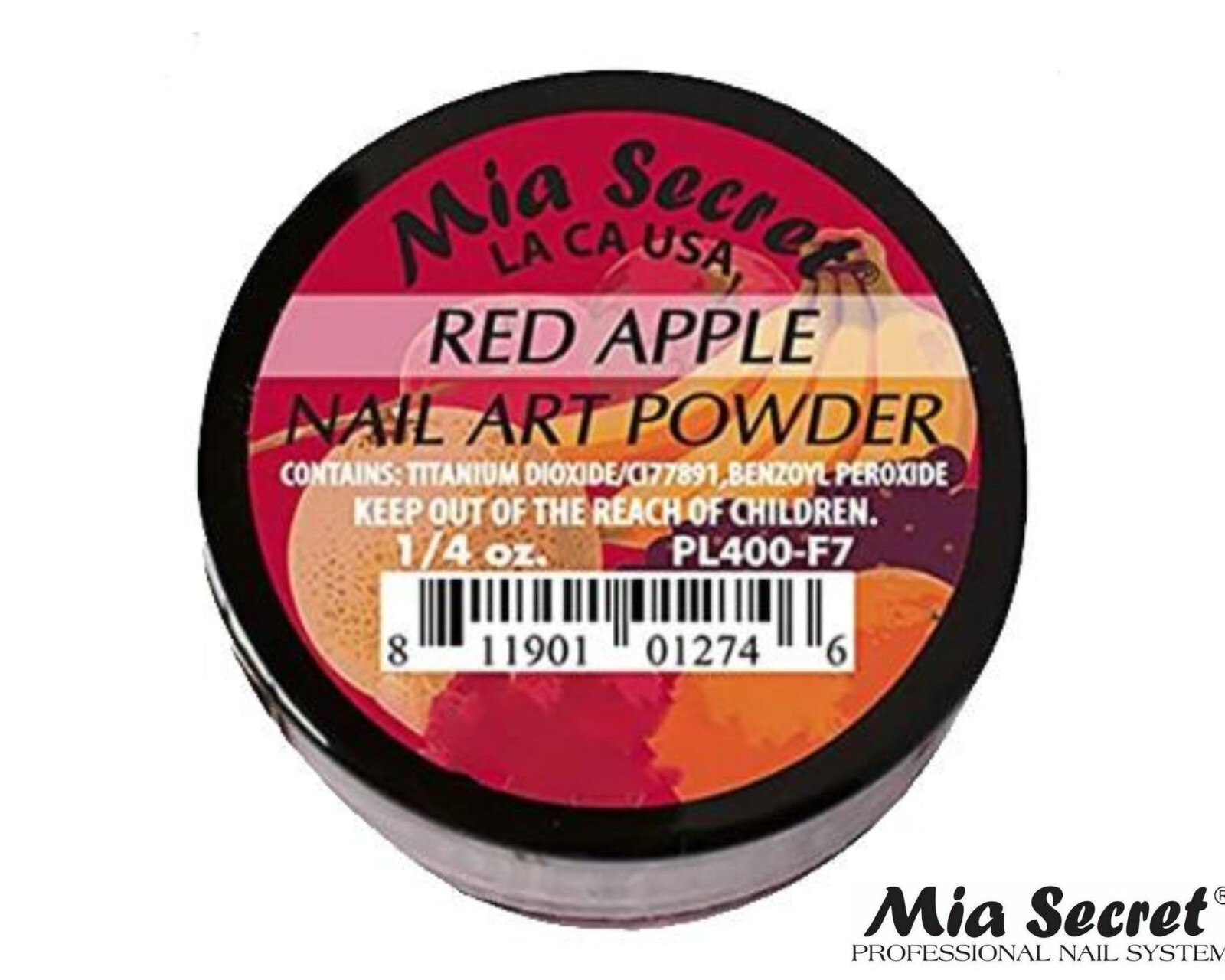 Mia Secret Nail Art Powder Fruity Collection (RED APPLE) 1/4oz