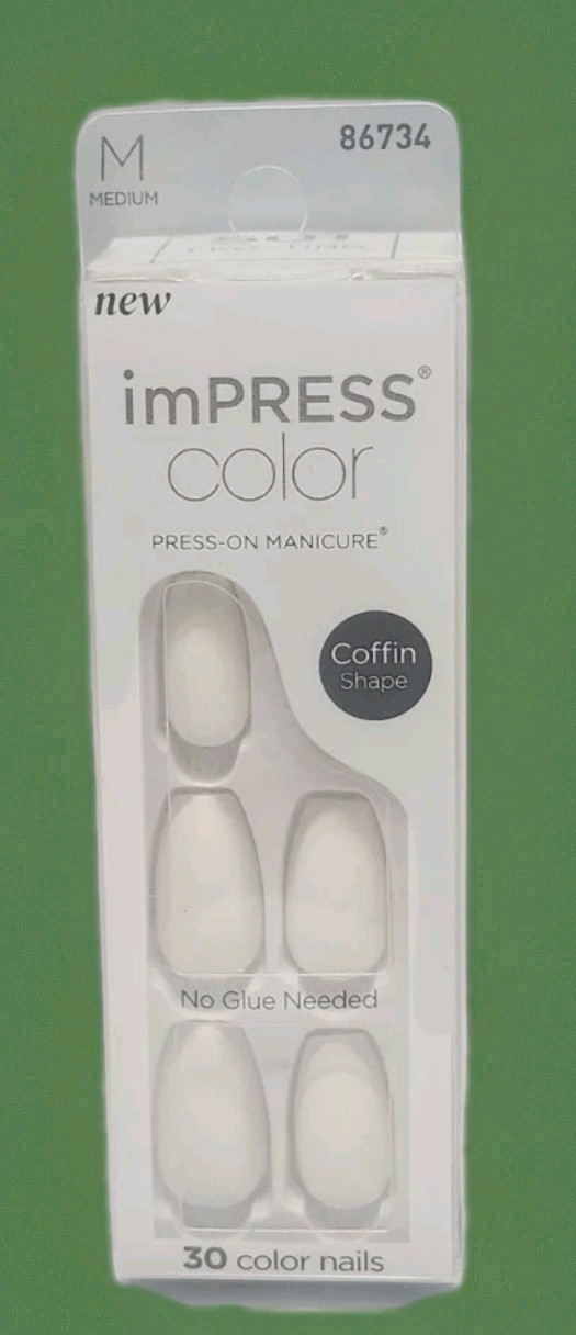 Kiss imPress Color Press On Color Nails no Glue Needed 501 Frosting