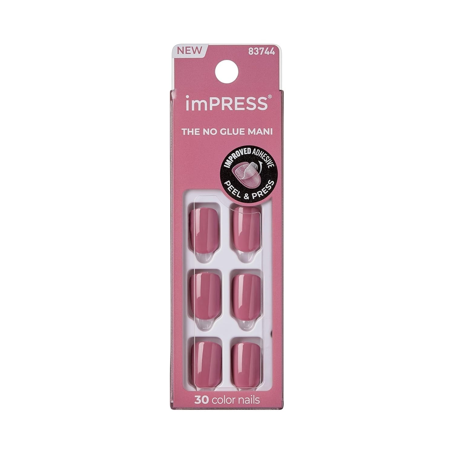 Petal Pink Kiss Press-On Nails – 30 Solid, Shimmery Nails for Quick Manicures