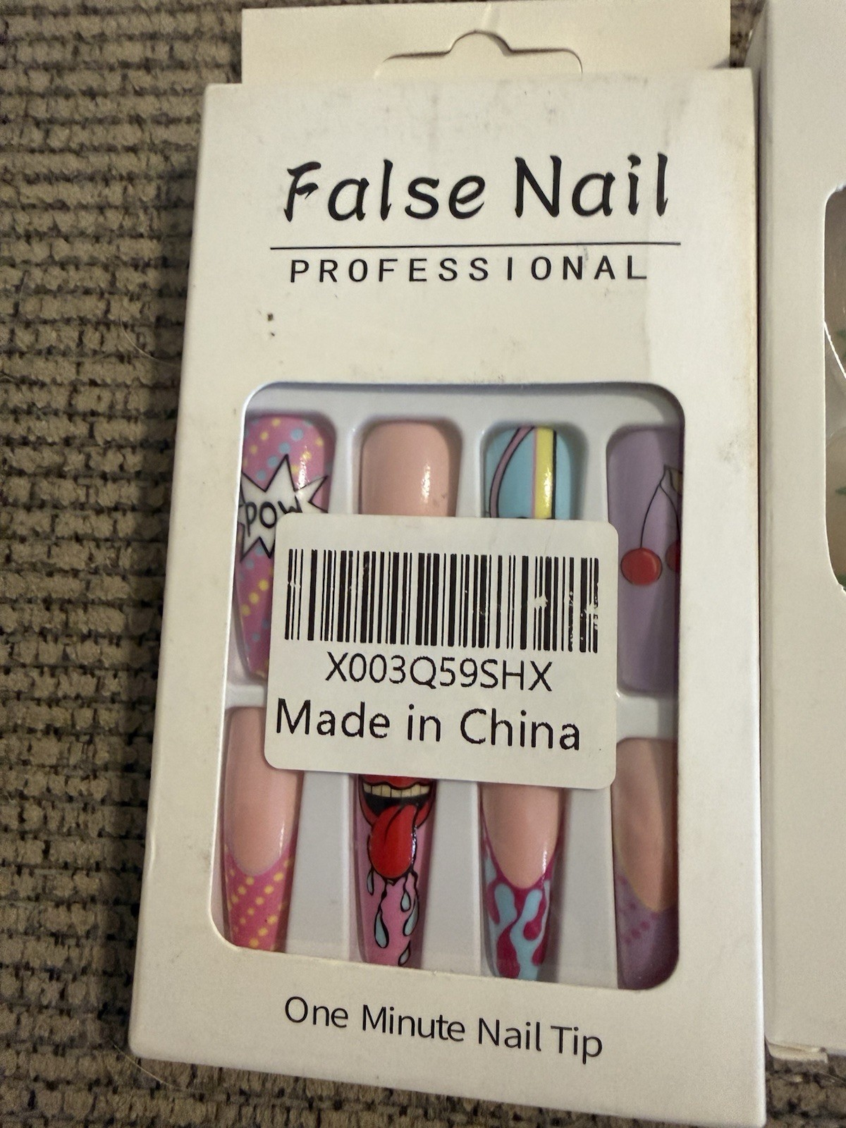 Nail Art Mixed Set Press-On Nails Lot of 4 Sets Pre-Designed /Summer/Cute