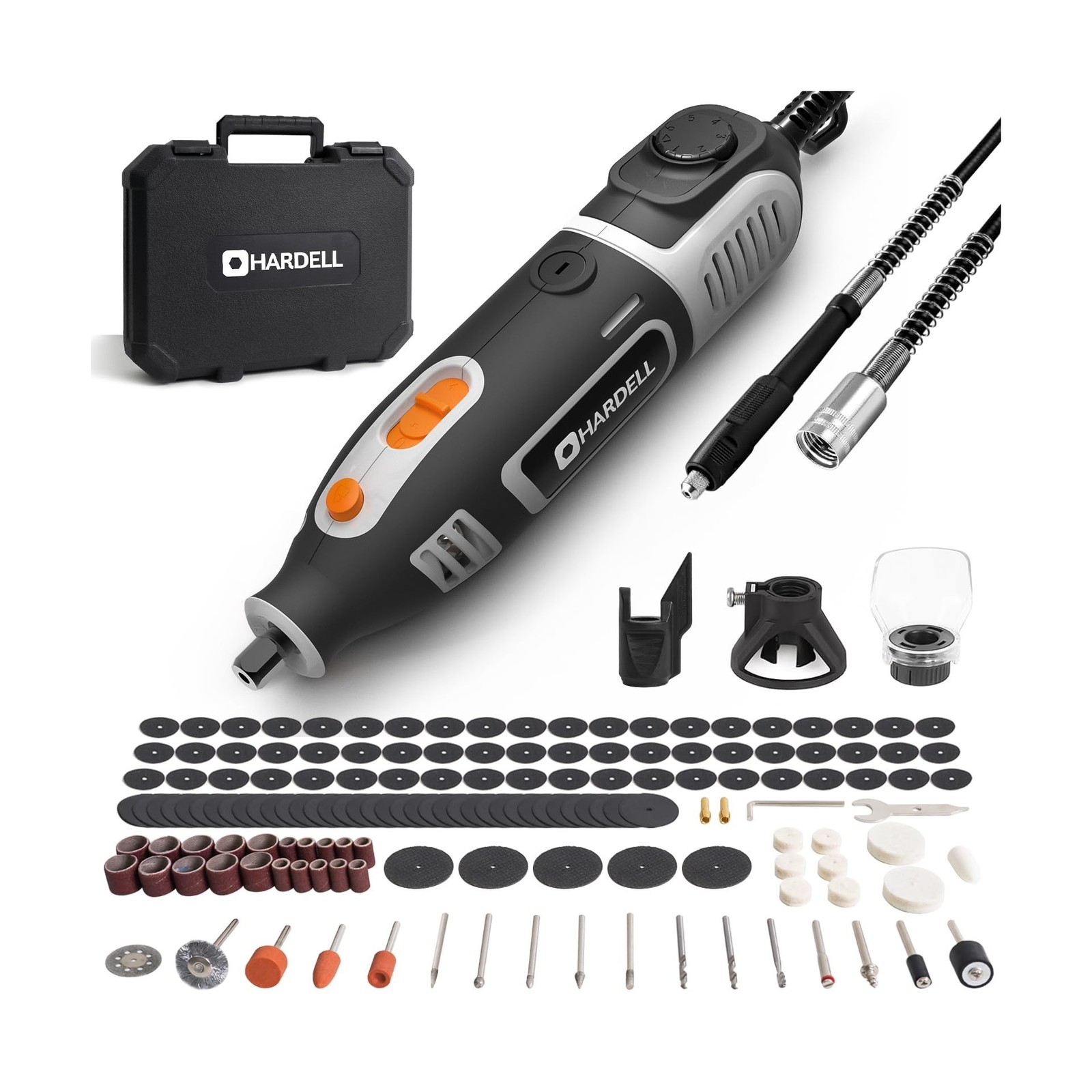 200W Corded Rotary Tool Kit with Flex Shaft 8000-40000 RPM, 6-Speed… Fast Ship