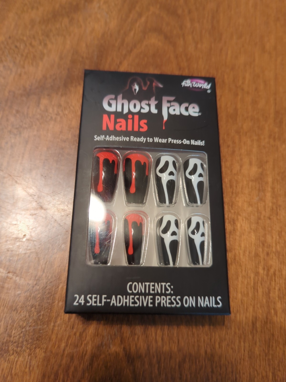Scream Official Horror Movie Ghost Face Press-On Nails Fun World New