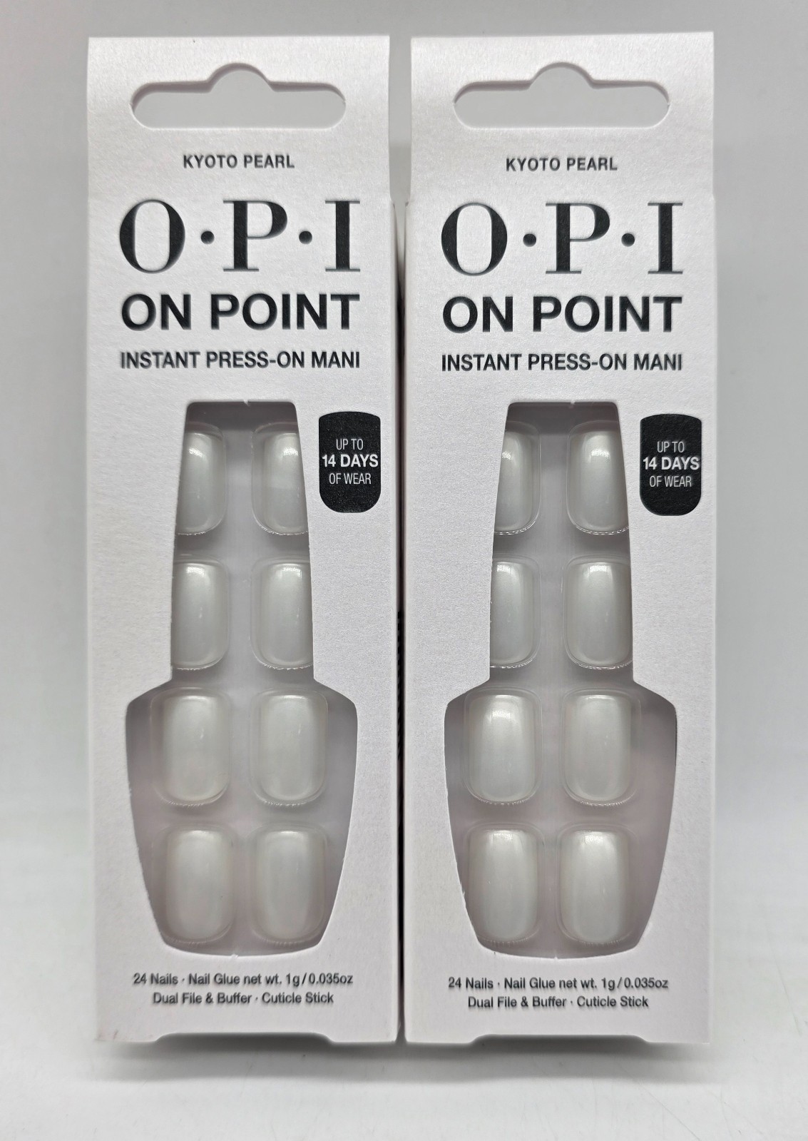 2 Pk – OPI On Point Instant Press On Nails, Kyoto Pearl, False Nails, 24 Pieces