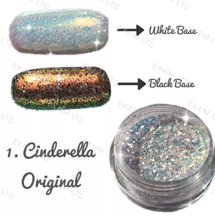 CINDERELLA PIXEL GLITTER NAILS ART AB IRIDESCENT Trend Mirror 500 gram