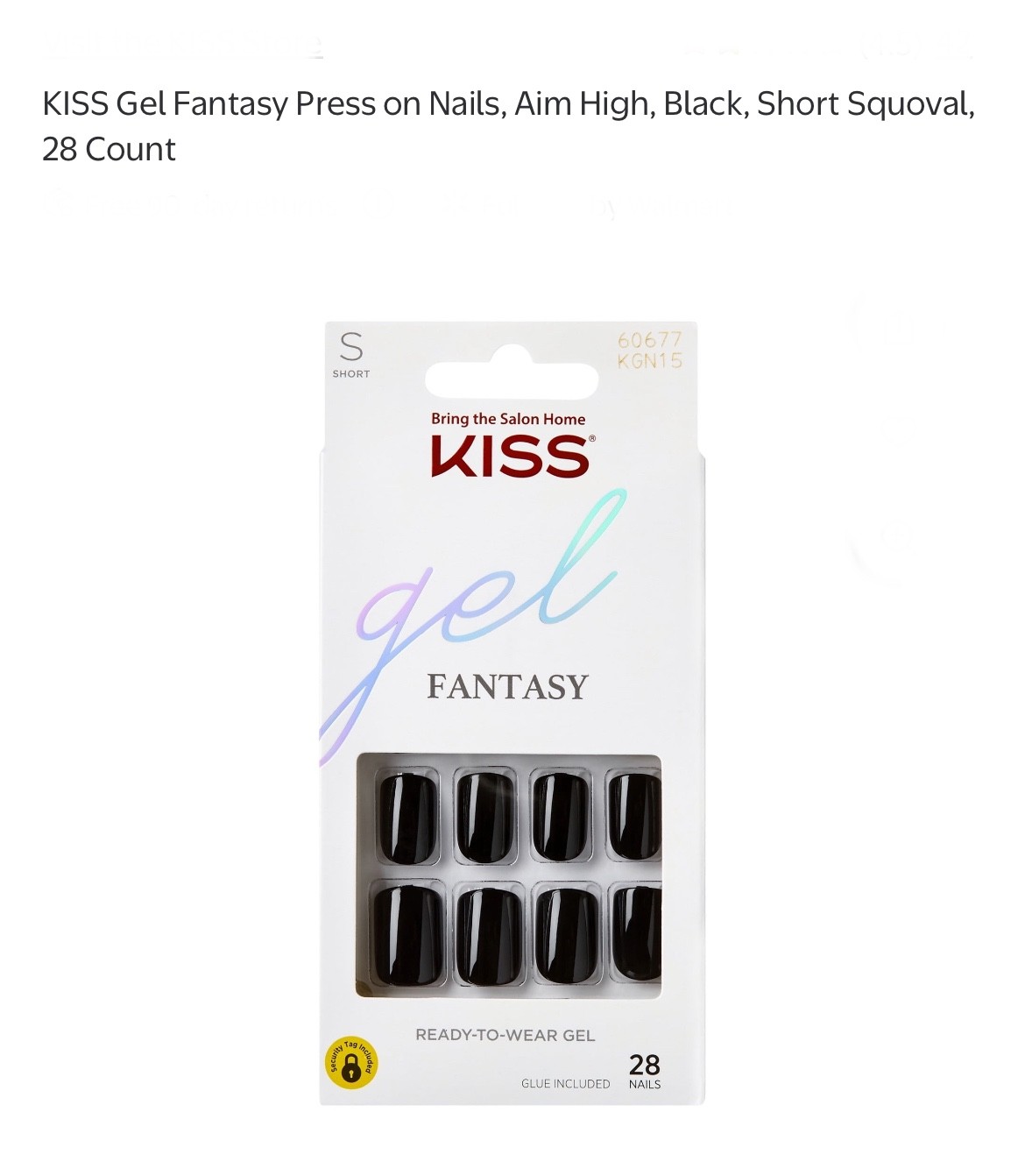 KISS gel FANTASY COLLECTION , Press On Nails 28 Count , Glue On 7 Day Wear