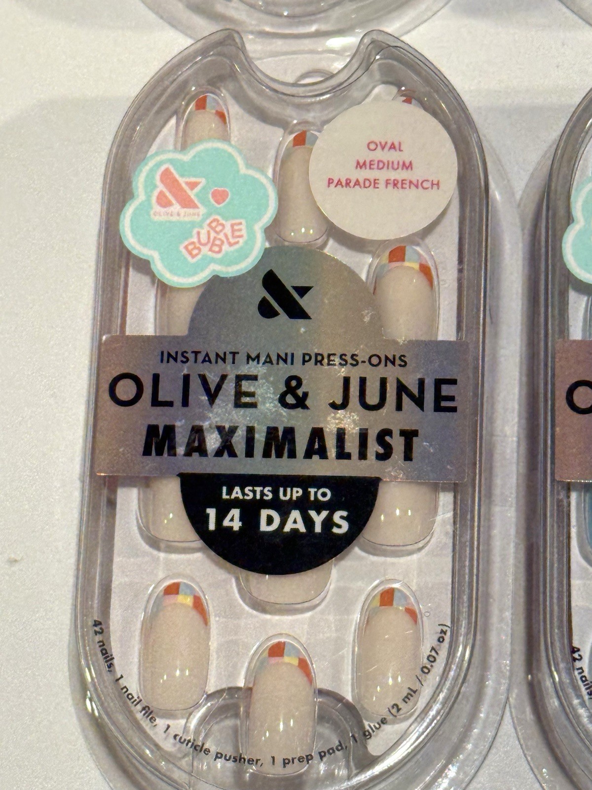 Olive And June Bubble Maximalist Instant Mani Press-On Nails Medium Lot Of 4