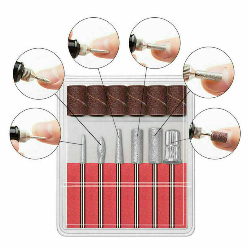 12 Pcs Mix Nail Art Electric File Drill Bits Replacement Manicure Pedicure Tool