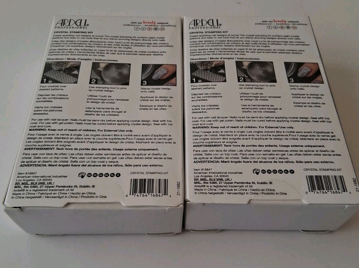 Nail Addict Crystal Stamping Kit Set Of 2