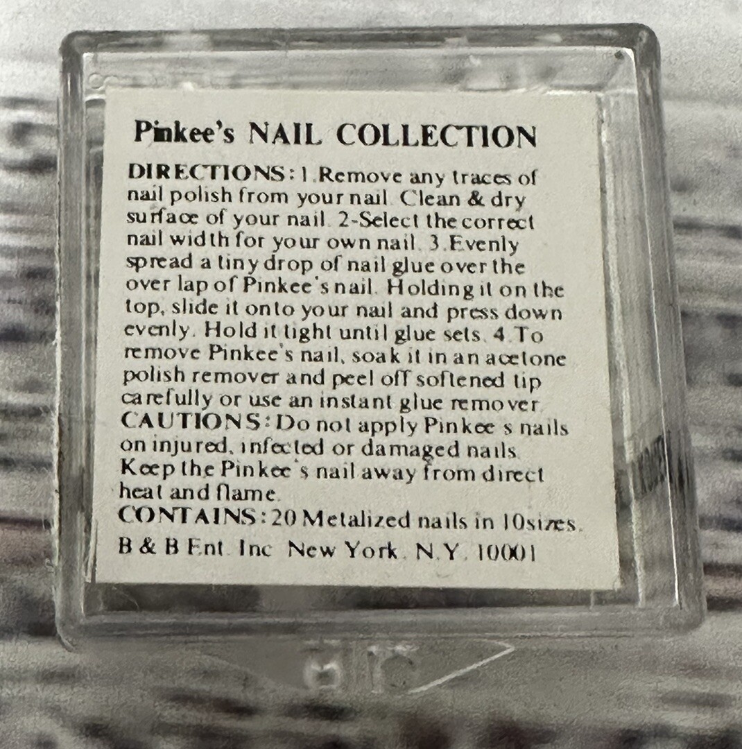 Vintage Gold Metalized Nail Jewelry Art Reuse Fake Press 10 Sizes New In Box