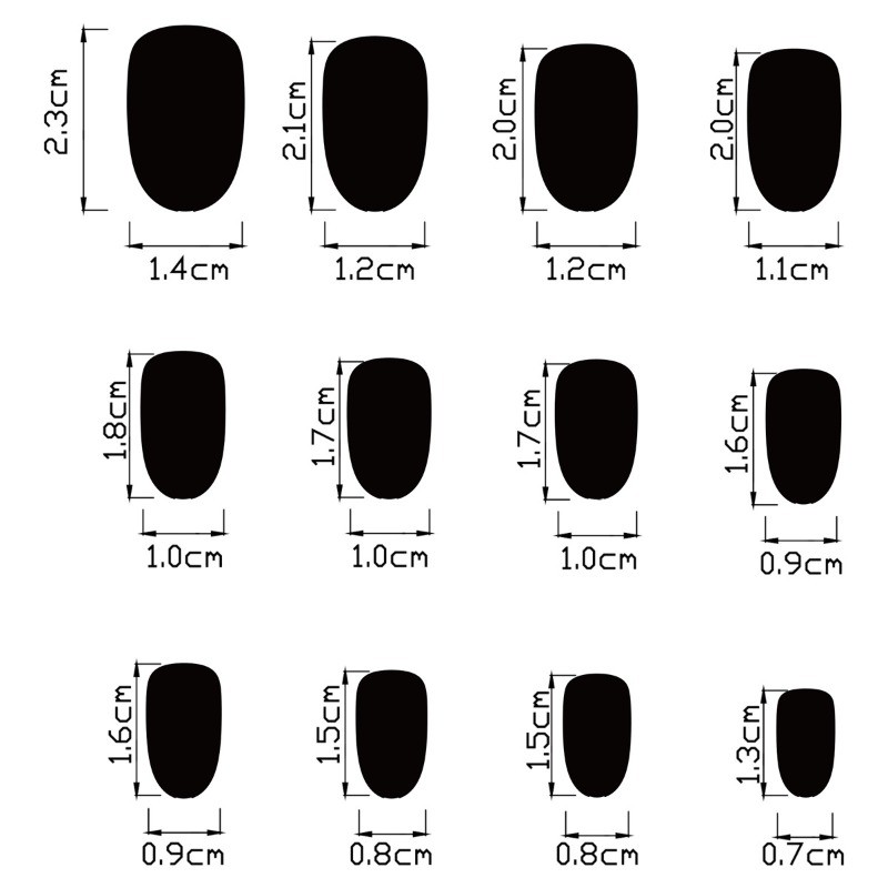 48 Pieces of Purple Pink Glitter Glitter Gradient Red Heart-shaped Fake Nail Art
