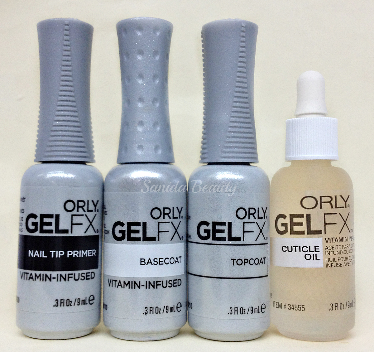 ORLY GELFX 4PC KIT – Primer + Base Coat + Top Coat + Cuticle Oil – 0.3oz/9ml