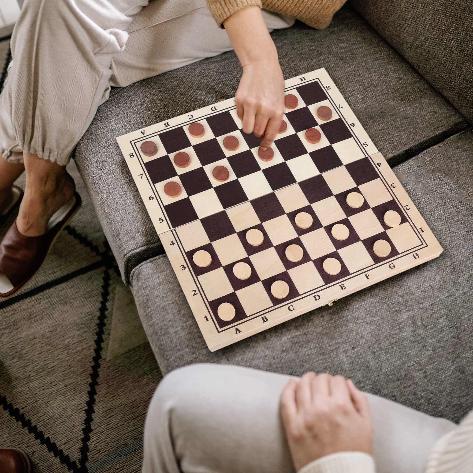 GOTHINK Wooden 28.956 centimeters, 3 in 1 – Chess, Checkers & Backgammon – 11