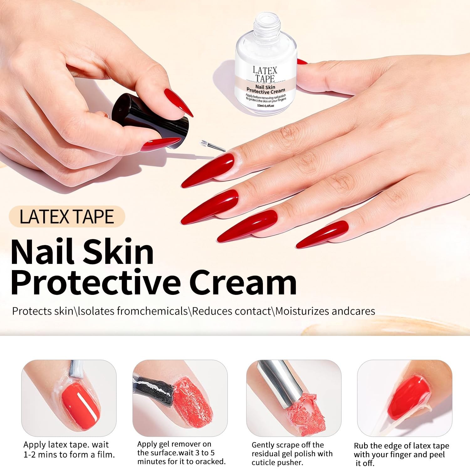 CARMEIN Gel Nail Polish Remover 15ml | Liquid Latex 2 Fl Oz (Pack of 1)