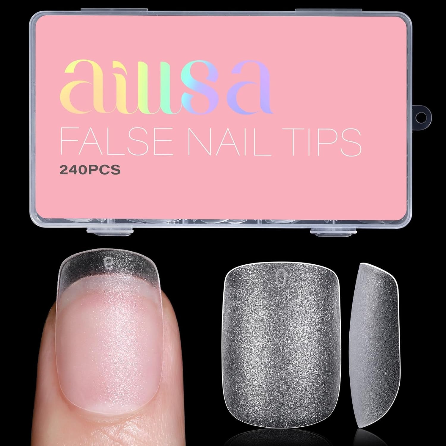 240 PCS Ultra Short Square Gel Nail Tips – Matte Finish for Effortless Elegance