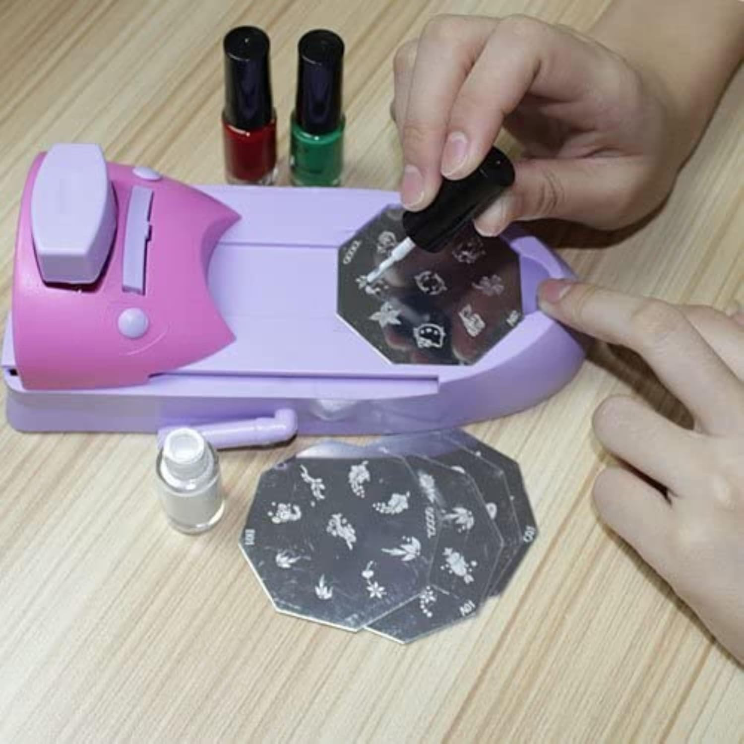 Fashion Ladies Home DIY Nail Art Drawing Polish Stamper Printer Machine Nail Sta