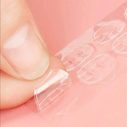 Waterproof Breathable Jelly Double Sided Adhesive Tabs Nail Glue 10 Sheets