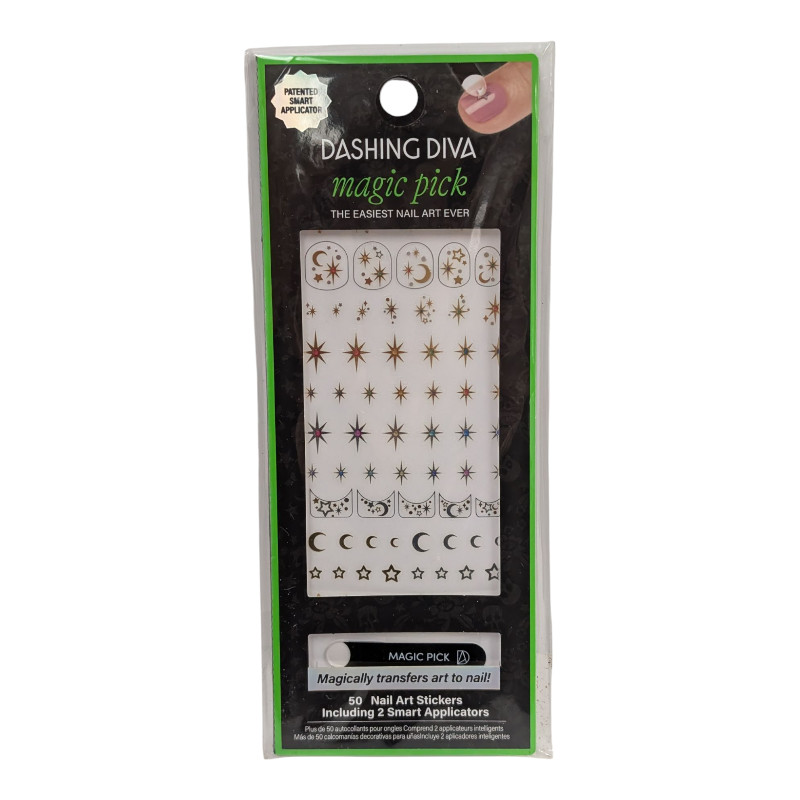 2 x Dashing Diva – Magic Pick Nail Art, 50 ct Ea. MK50 Midnight Moonlight