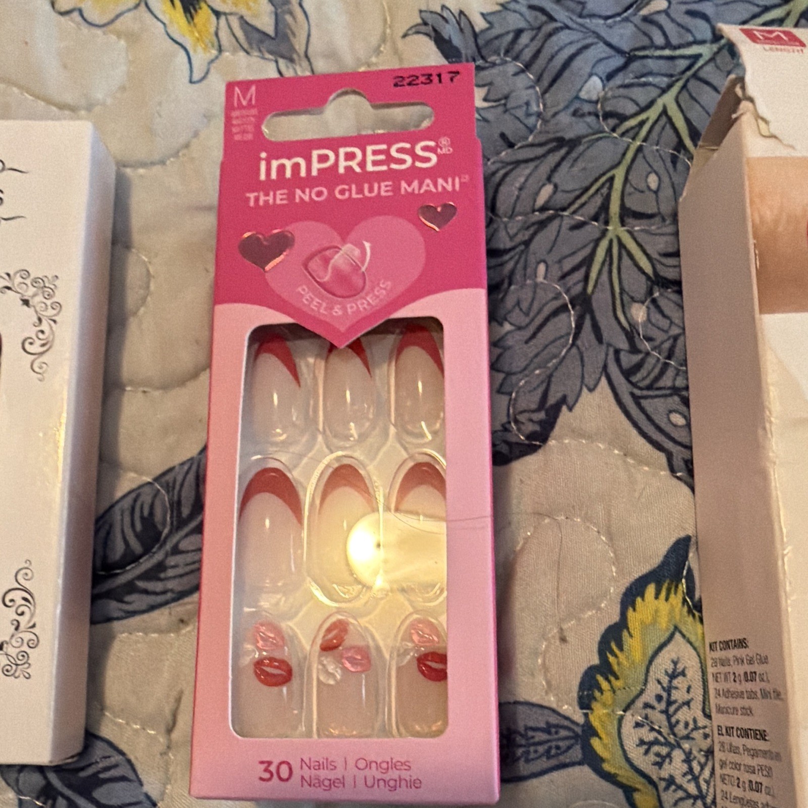 KISS imPRESS Glam Fantasy L.A. Colors Press-On Nails Lot Short Square French