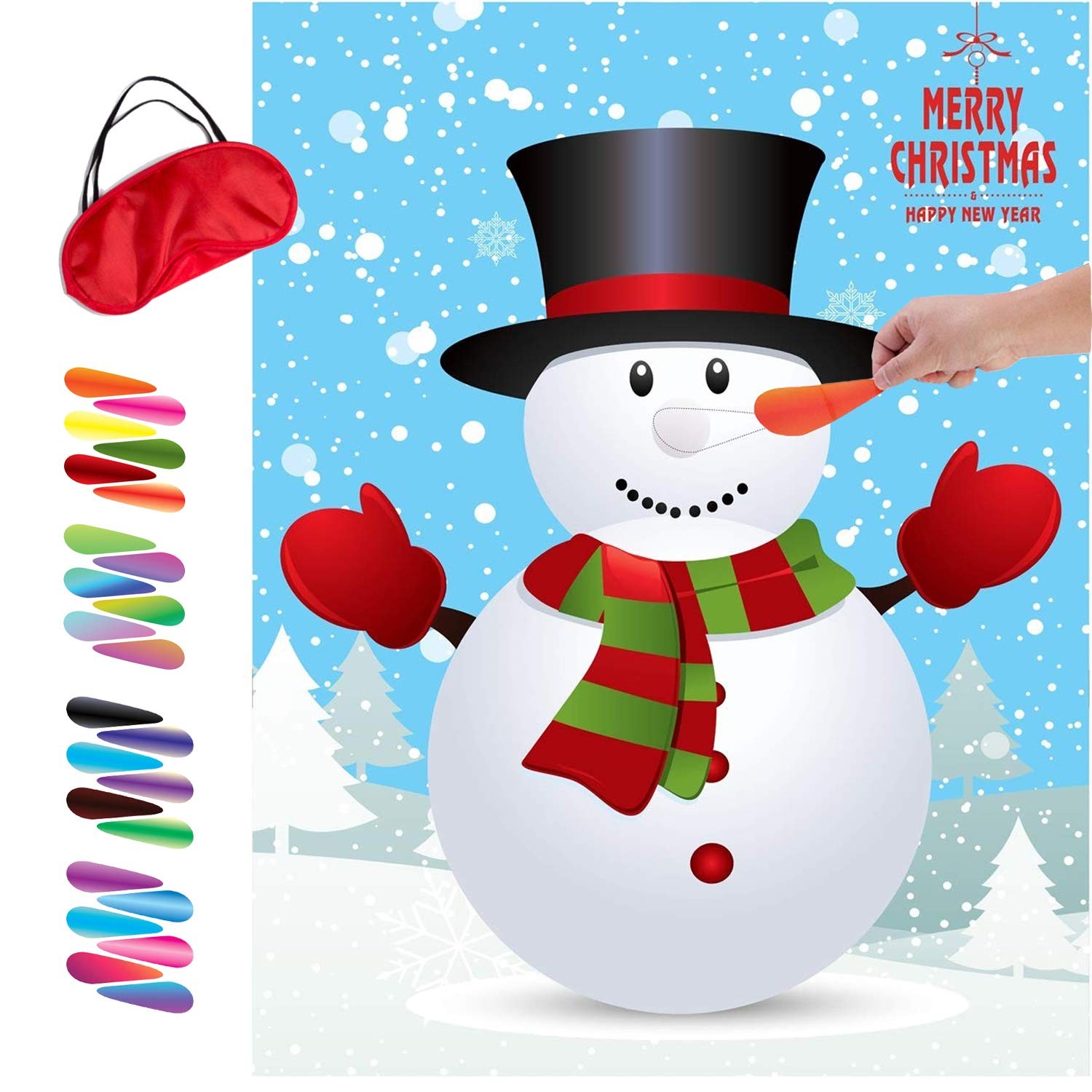 MISS FANTASY Christmas Games for Kids Party Pin 1 Count (Pack of 1), Snowman