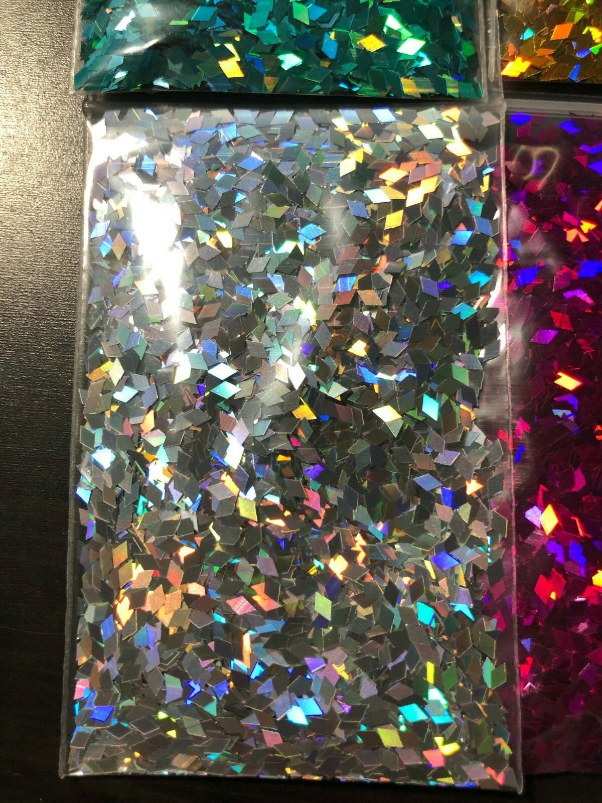 Solvent Resistant Holo Diamond shape 2mm Glitter Bulk Buy 3 get 1 Free Oz