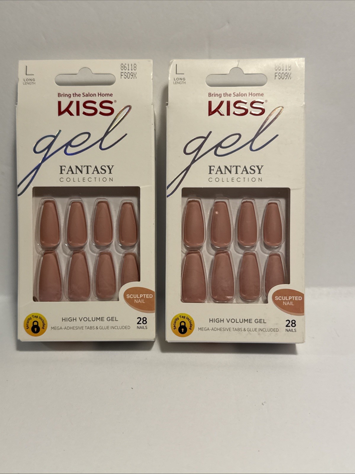 (2) KISS Gel Fantasy,Collection Sculpted Long Nails,👀MY PAGE FOR MORE NAILS💅🏻
