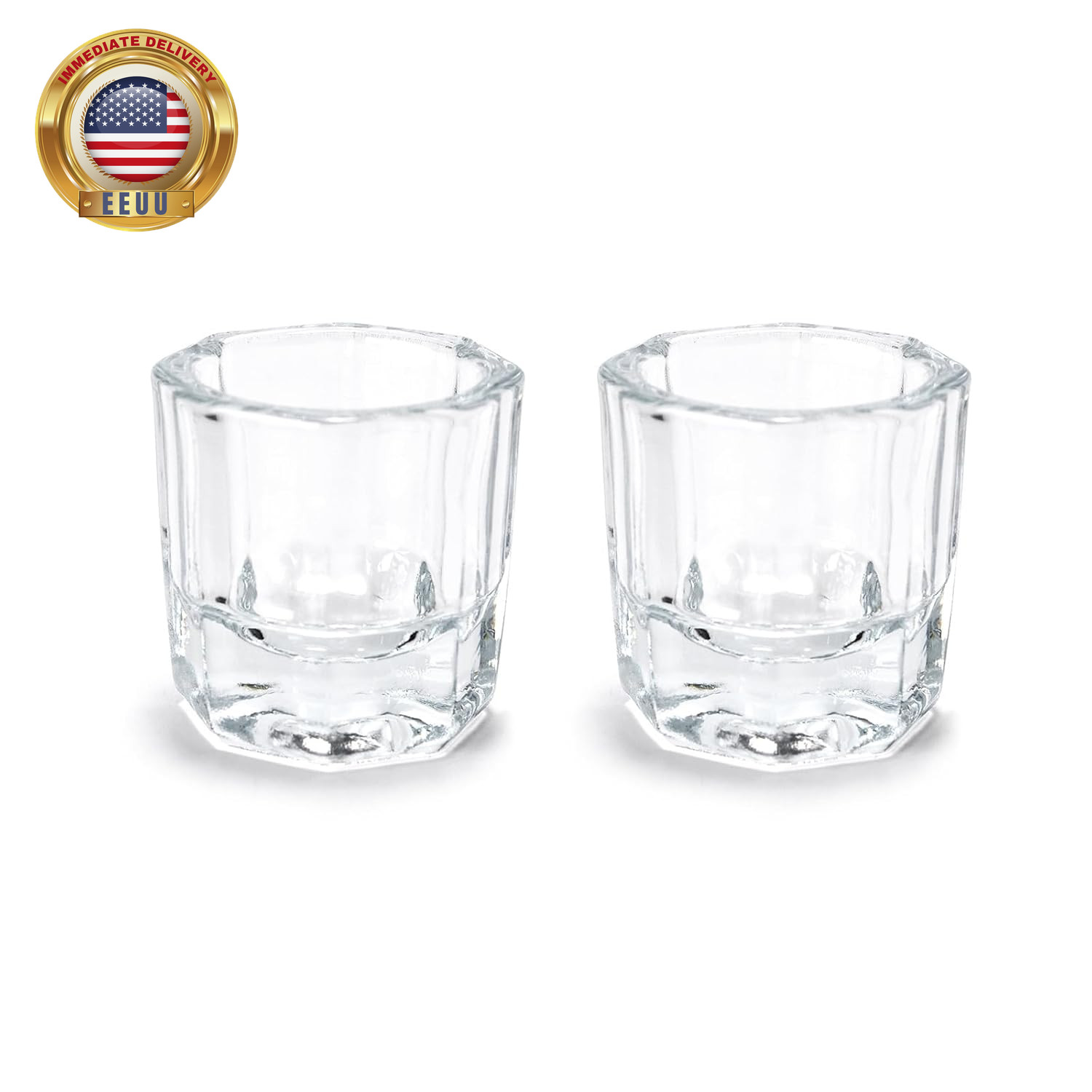 2Pcs Clear Dappen Dish Mini Nail Bowl Nail Monomer Liquid Bowl Nail Dappen Dish