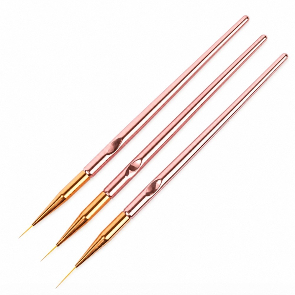 3 Pcs Nail Art Liner Brush Set – Precision Gel Polish Painting, Nail Design Pen