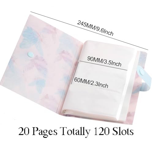 4 PCS Nail Art Sticker Storage Book Artistic Decals Collection Organizer Plants