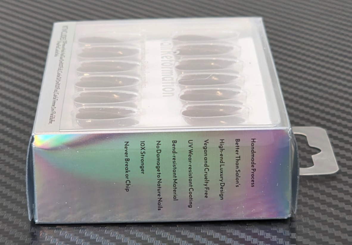 Nail Reformation Press On Nails Kit Almond AS041 Natural Glow 32ct Glue & Tools