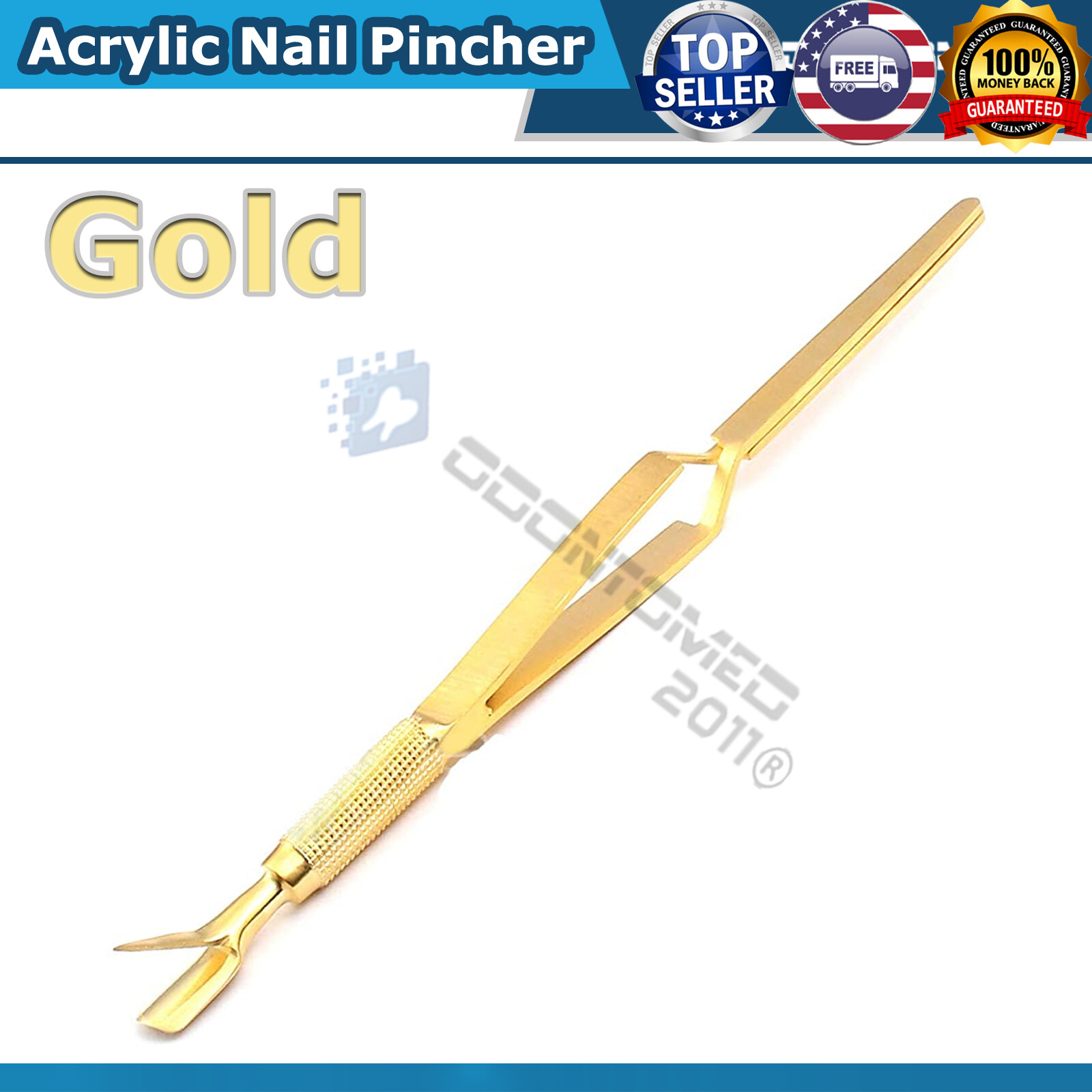 Acrylic Nail Pincher Cuticle Pusher Pinching Pinch Clamp Tool C Curve Tweezers