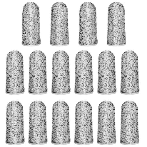16 Pcs Finger Cots Cut Resistant Protector Finger Covers for Kitchen Work
