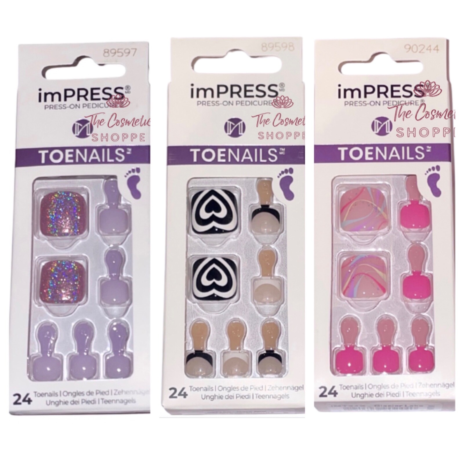Kiss imPress Press-On Pedicure Nails High Tide & Over 40+ Designs New Ones Added