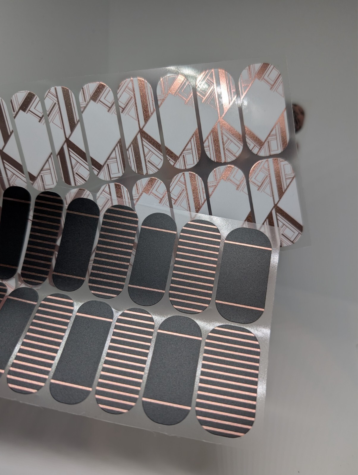 Jamberry Nail Wraps Full Sheets – Copper Black Blush Lot of 5