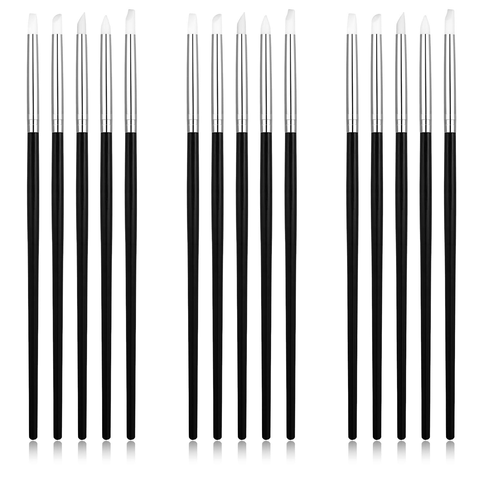 15pcs Silicone Clay Sculpting Tools, Professional Color Shaper Brushes Modeli…