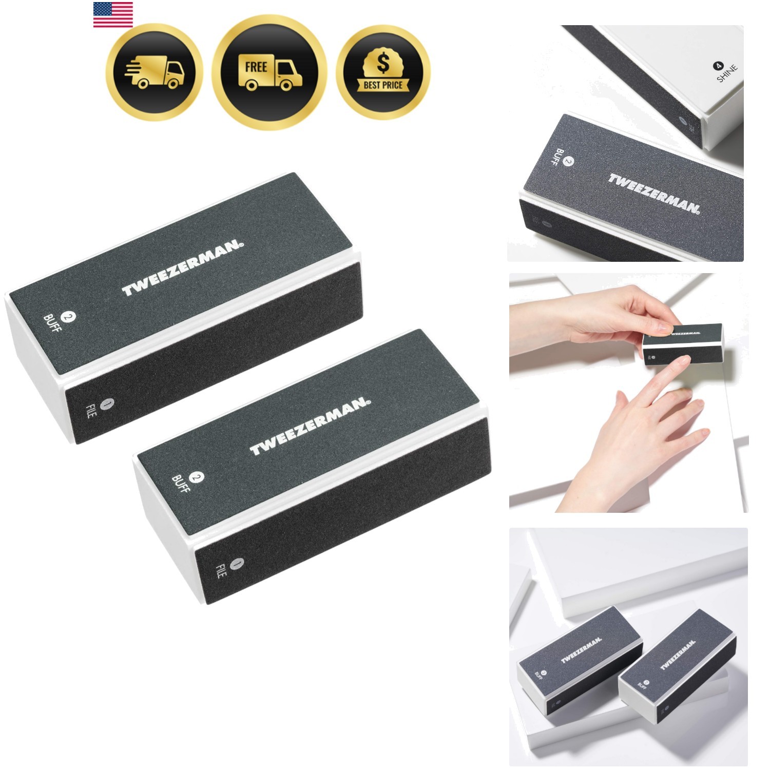 Black Nail Buff 2 Pack