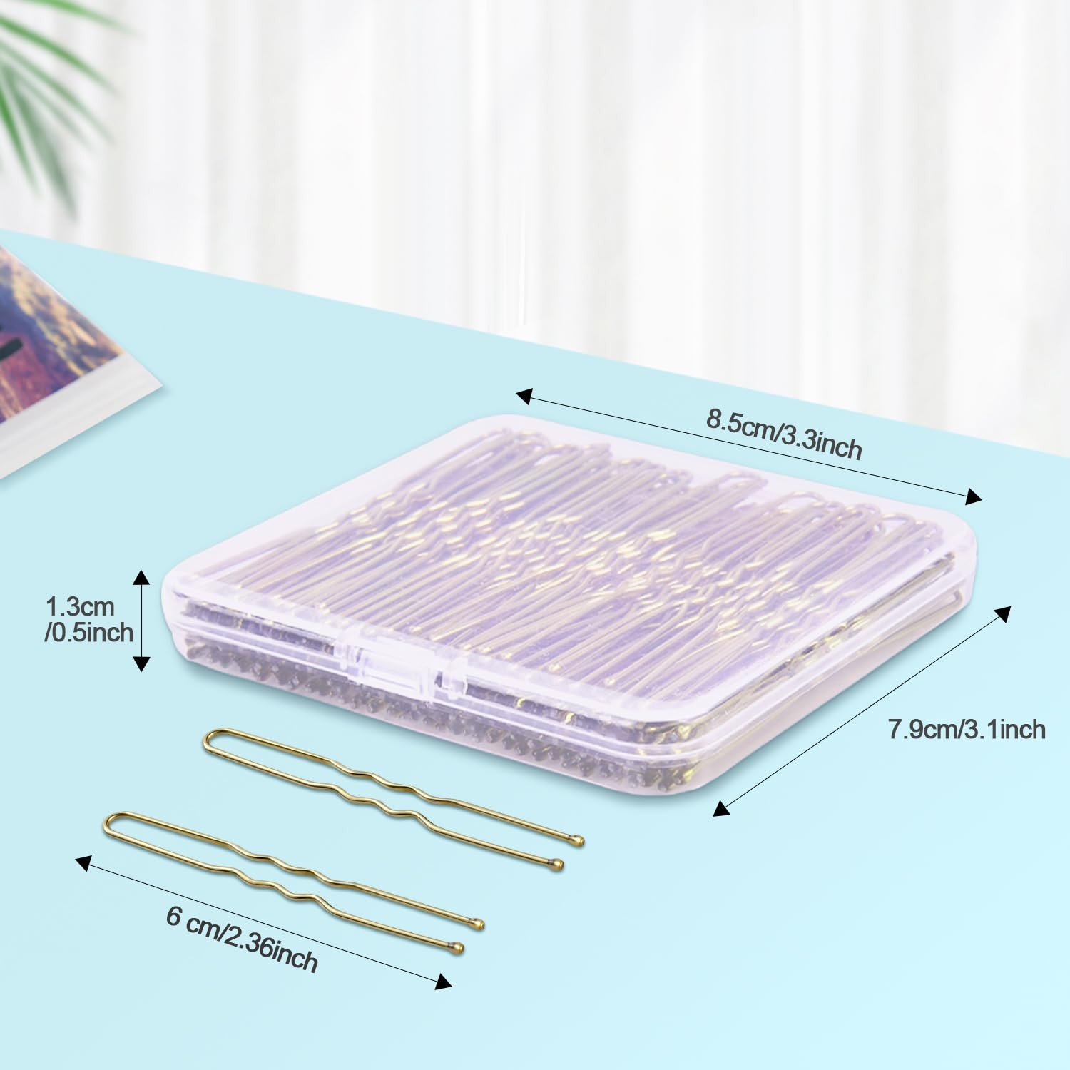 U Shaped Hair Pins,TsMADDTs 100 Pcs Blonde Bun 1 Count (Pack of 100), A-Gold