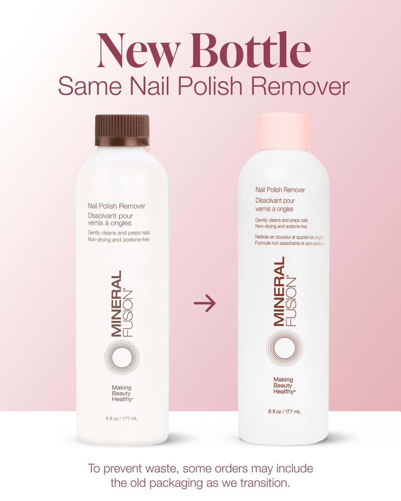 Mineral Fusion Acetone-Free Nail Polish Remover – 6 Fl Oz (Pack of 2), White