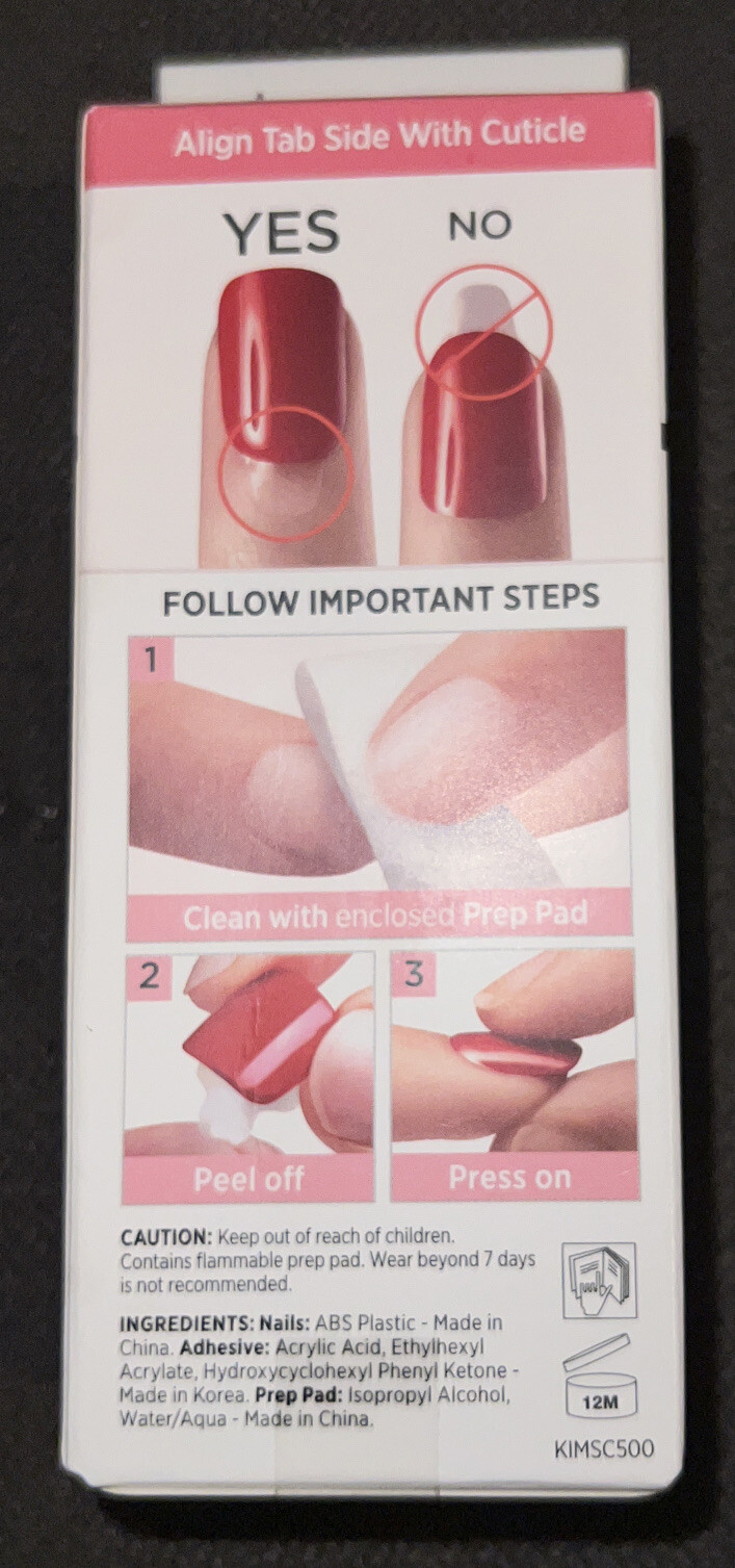 Kiss imPRESS Press-on Manicure Short 30 Red Nails “ADORE YOU”💅