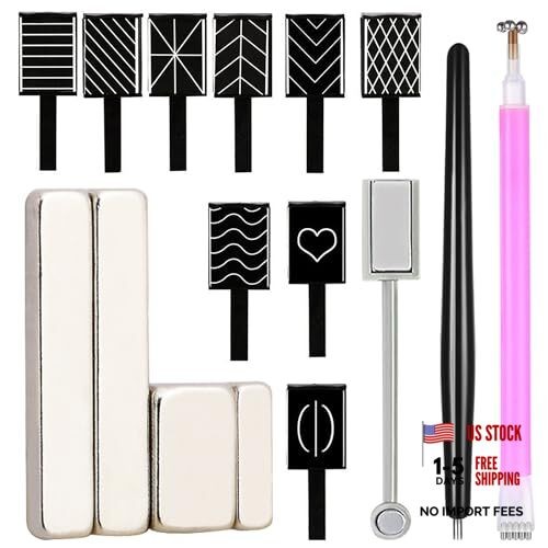 16 Pieces Cat Eye Nail Magnet Tool Set For Nails, Cat Eye Nail Polish SET1